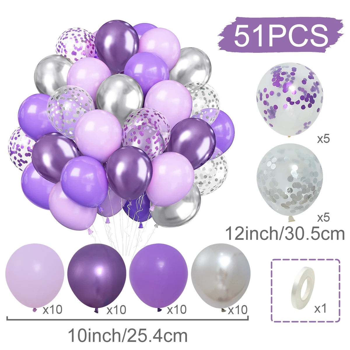 Balloons Pearl Latex 31/36/37/51/101Pcs