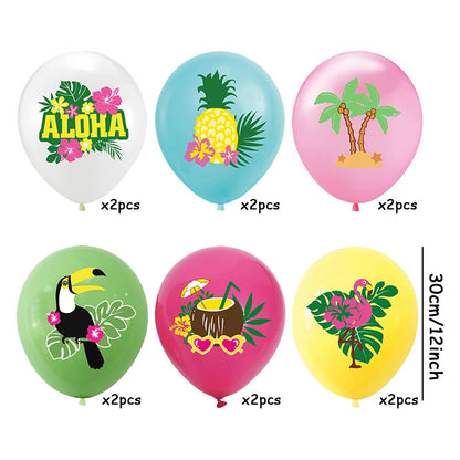 Hawaiian Party Aloha  Balloon  12pcs