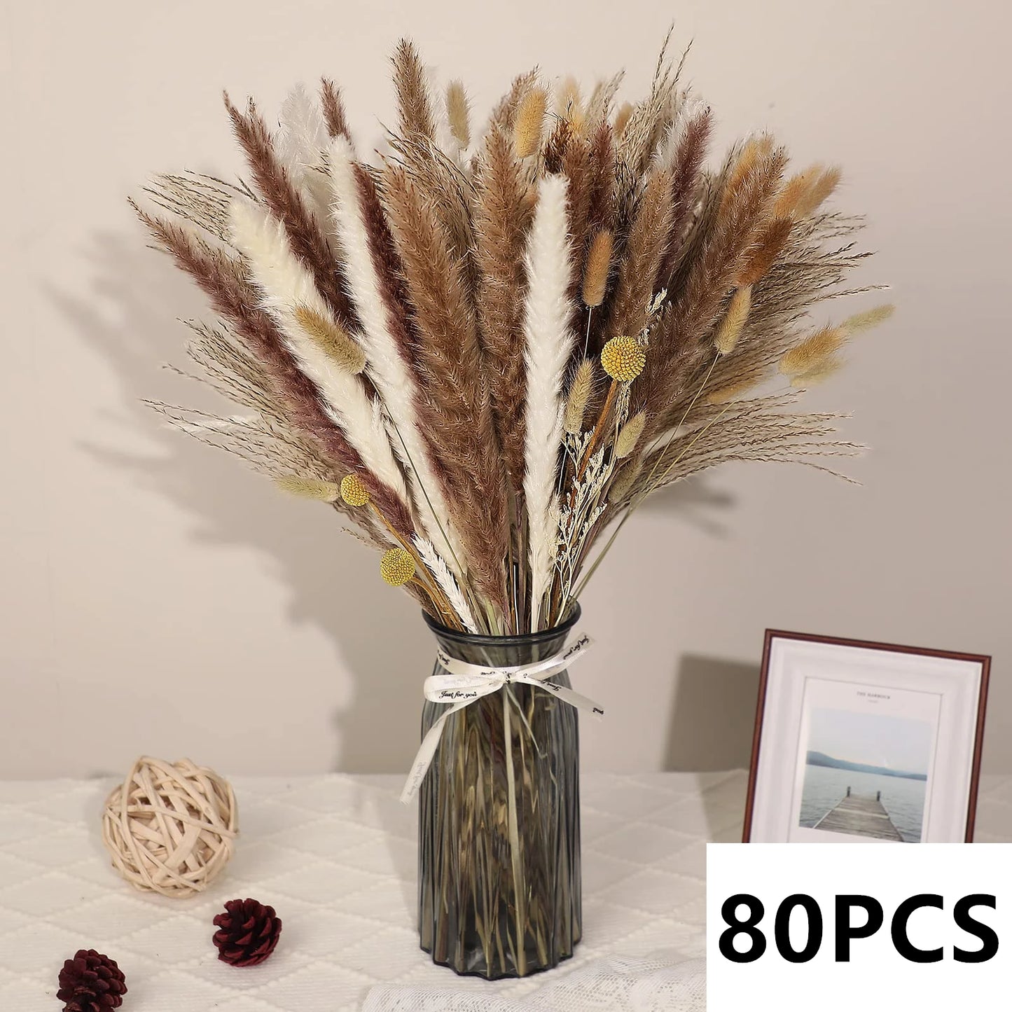 Natural Pampas Grass Dried Flower Bouquet