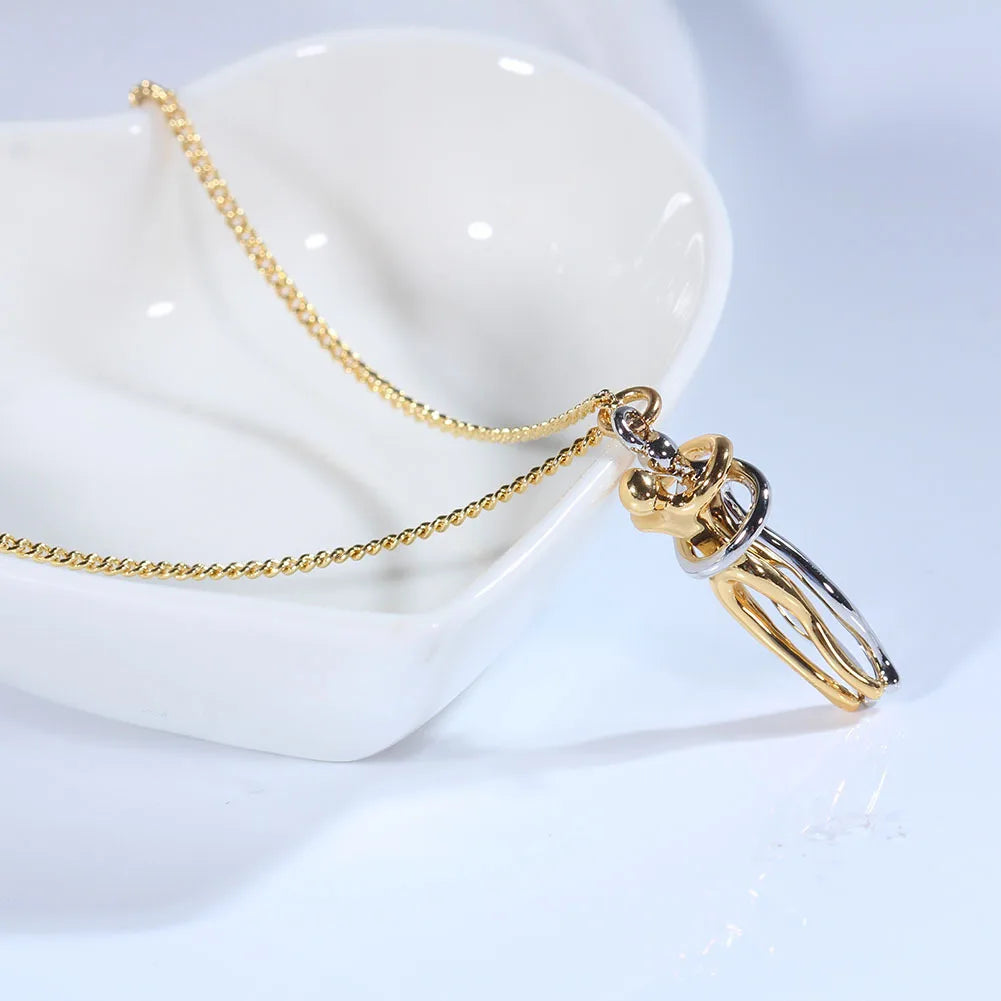 Hugging chain for lovers necklace