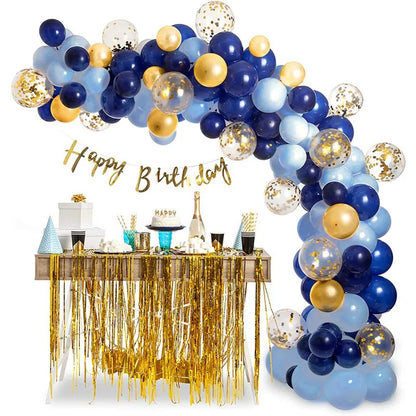 Blue Metallic Balloons Garland Kit
