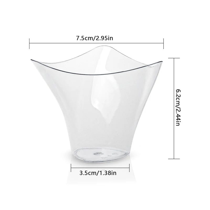 Mini disposable plastic cups 5/10pc