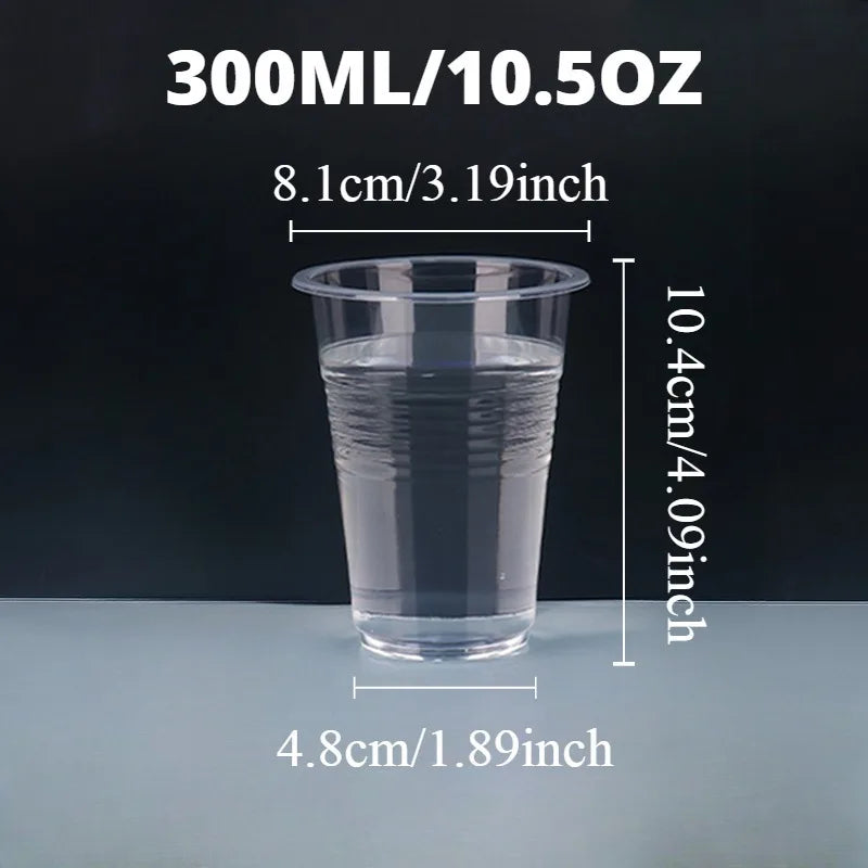 50/100PCS Clear Disposable Plastic Cups