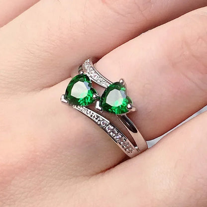 Zaitina green Zirconia crystal ring