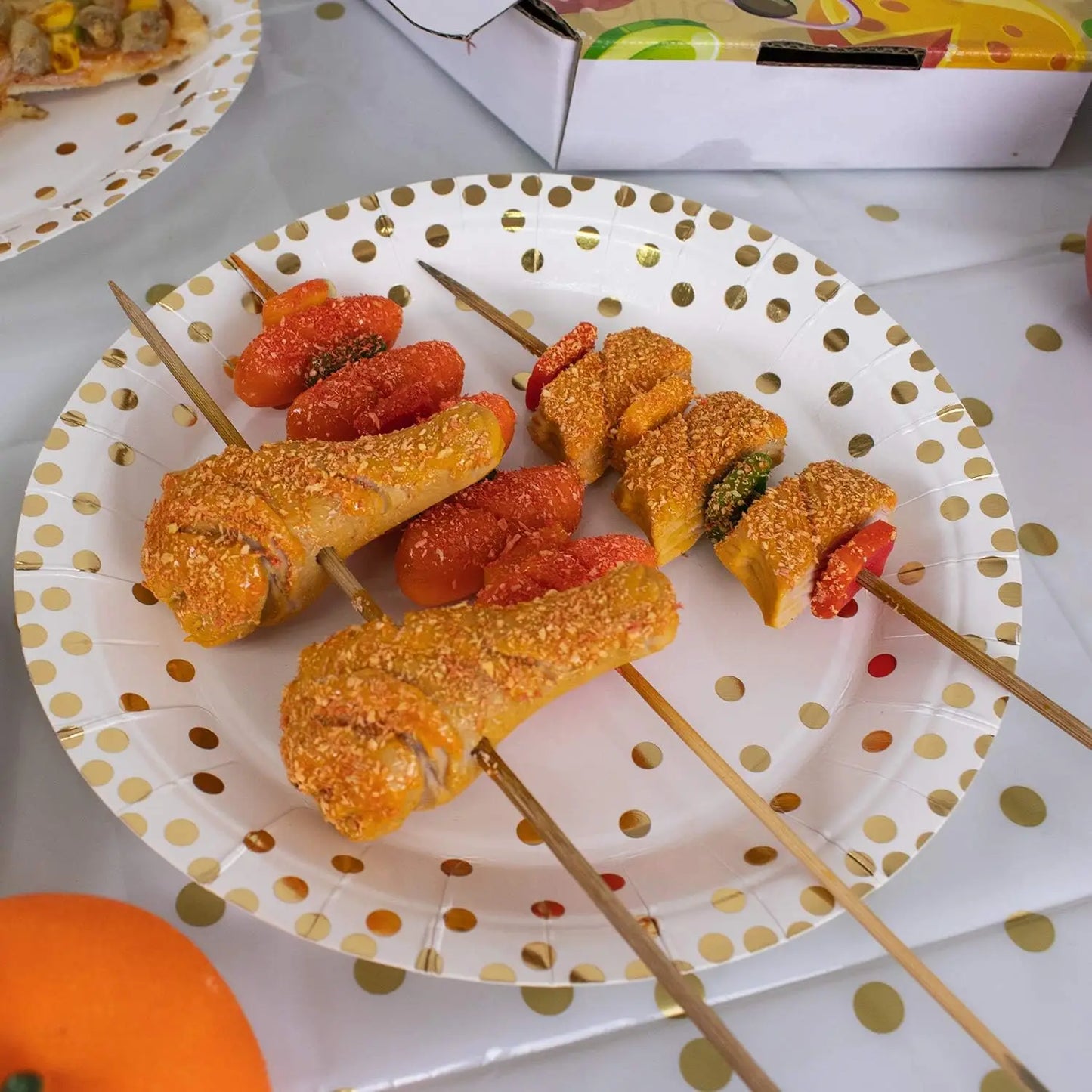 Gold Polka Dot Party Tableware Set