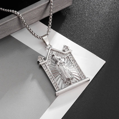 Virgin Mary medal pendant