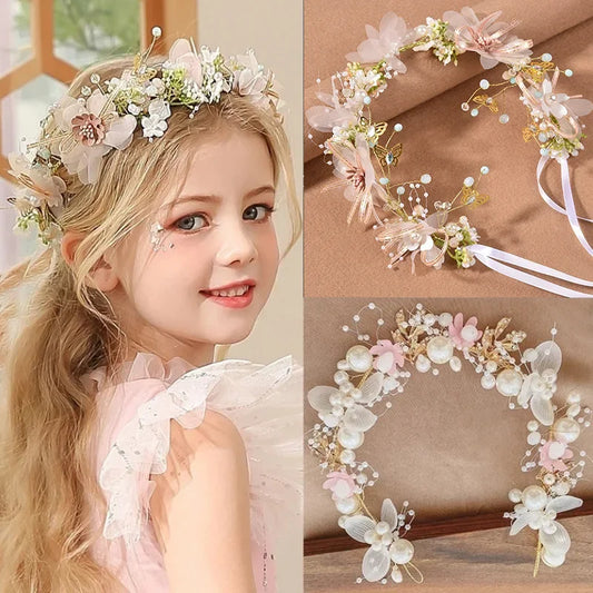 ELsa Flower Crystal Head Diadem
