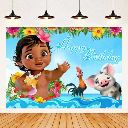 Moana theme background decoration
