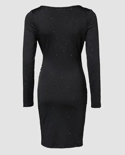 Renna Elegant Black Mini Dress