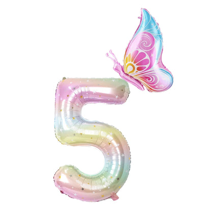 Colorful Gradient Number Balloon 40Inch