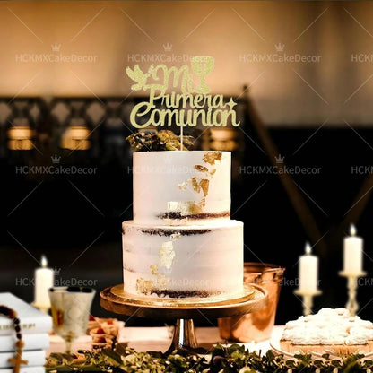 God Bless & Paper cross cake decorations